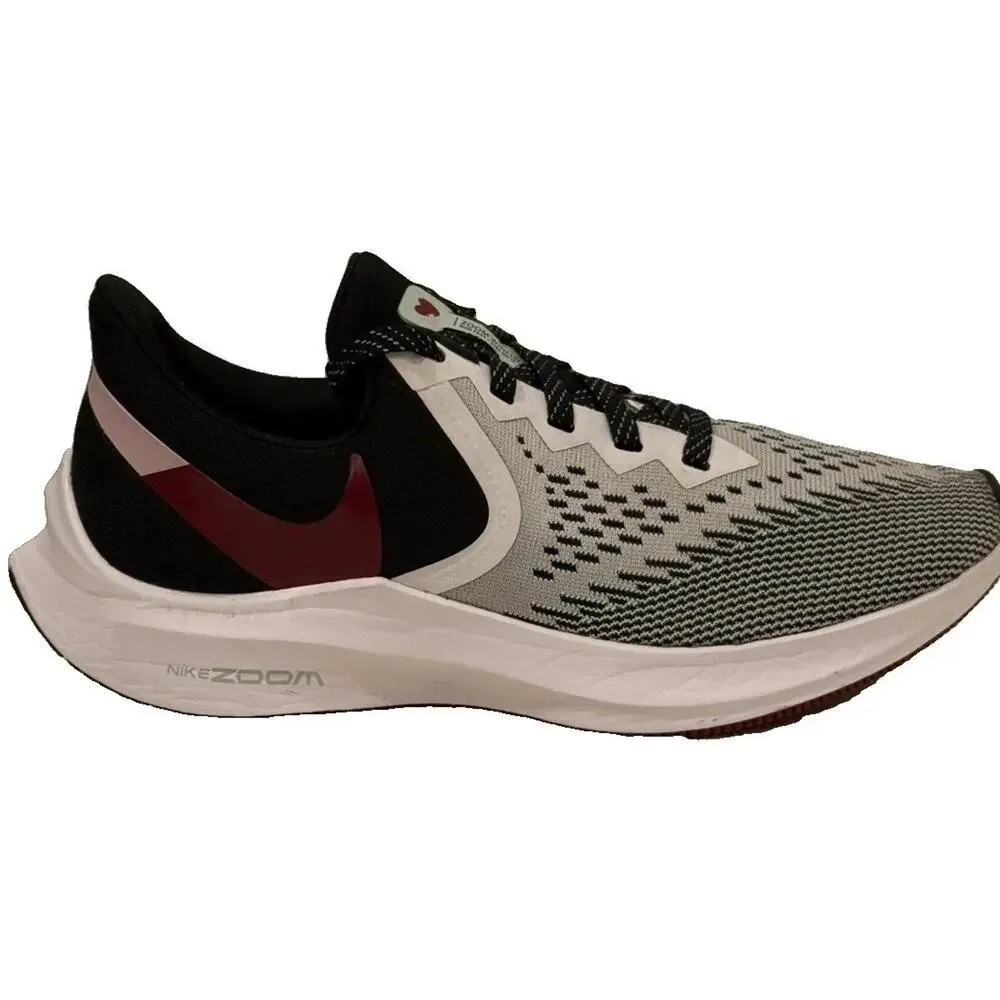 Nike Air Zoom Winflo 6 Women’s Running Shoes White Black Red Size 7 AQ8228-103